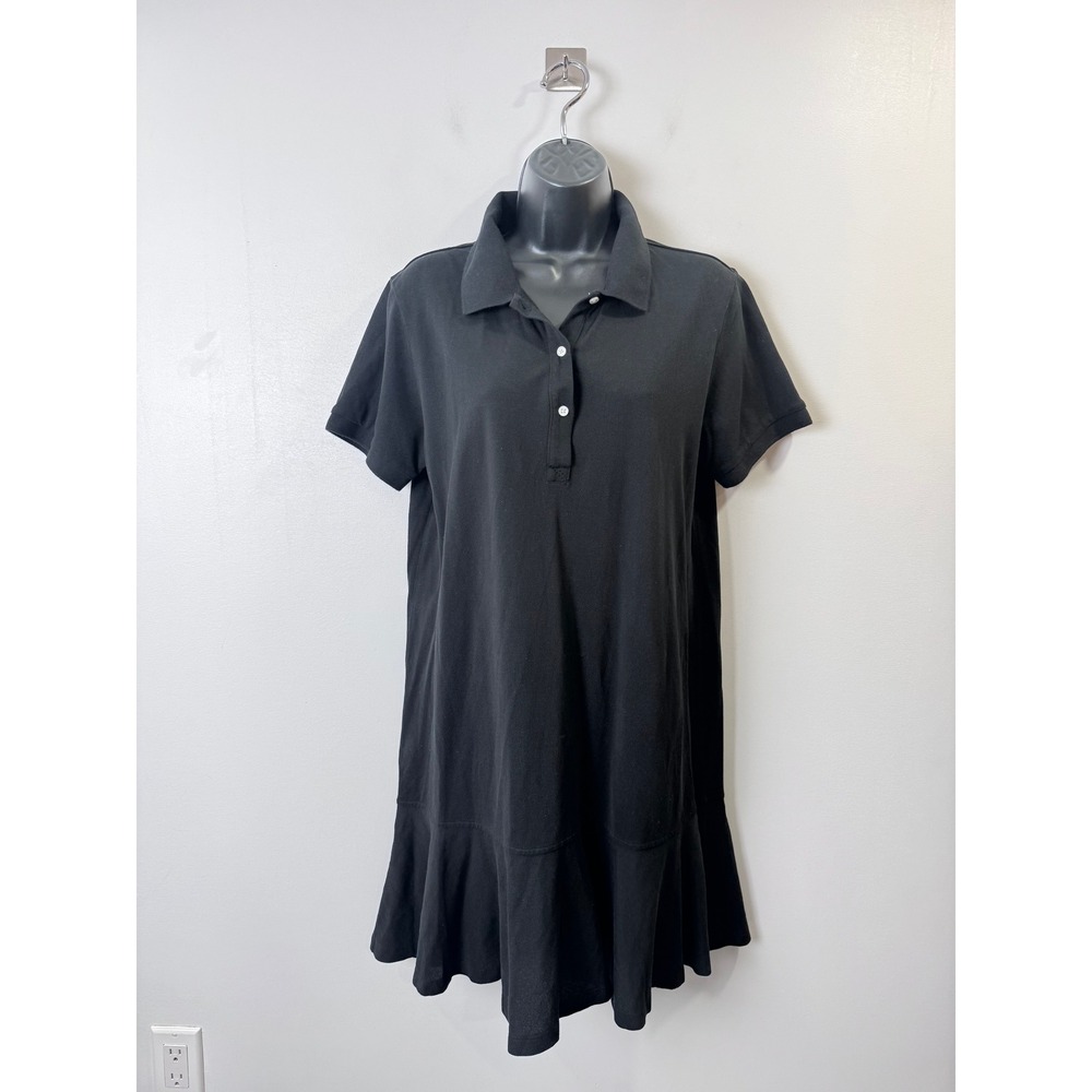 Tuckernuck Black Pique May Polo Dress Women Size Large
